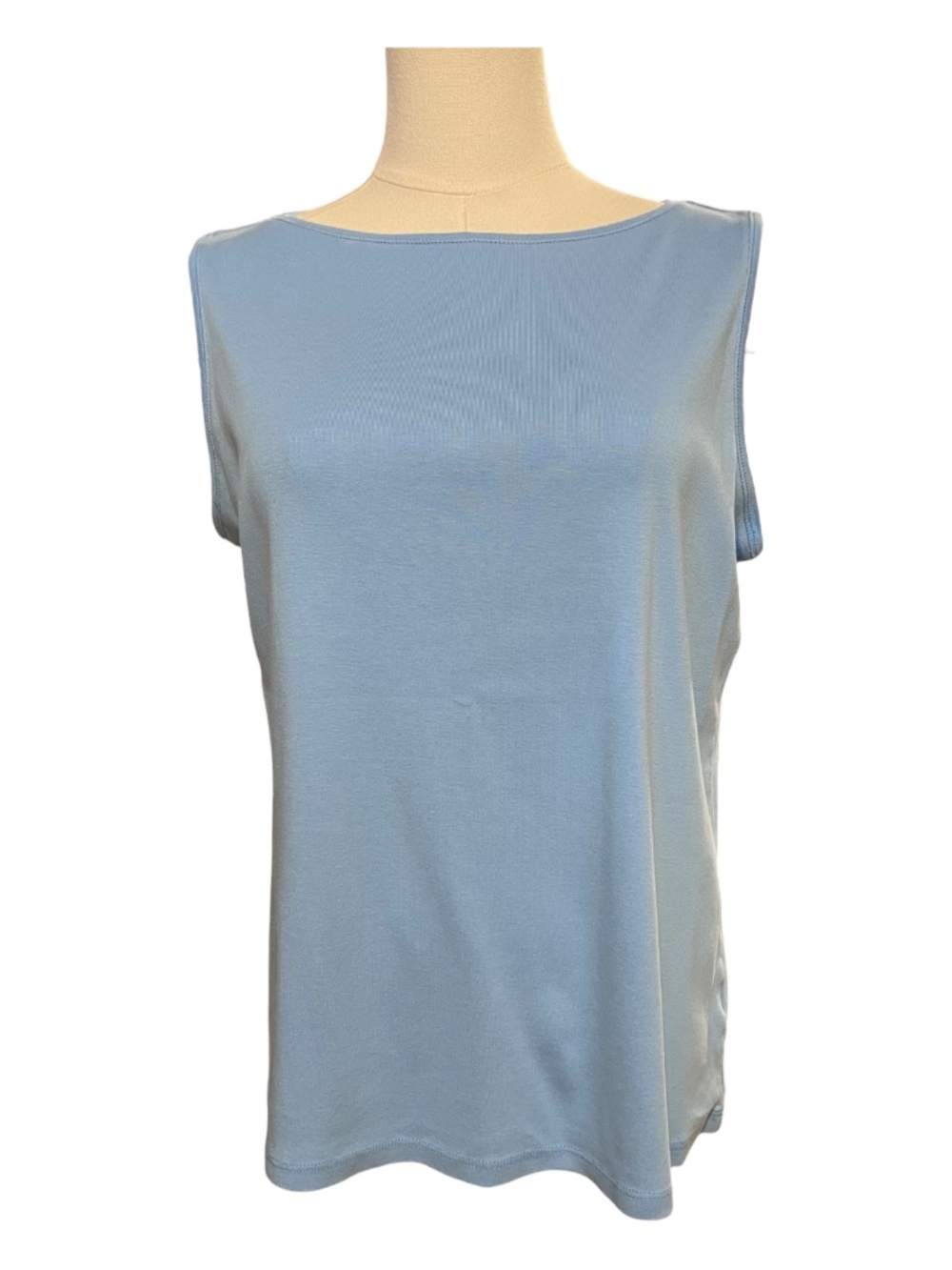 EUC Talbots Powder Blue Bateau Neck Pima Cotton Top | Petite L